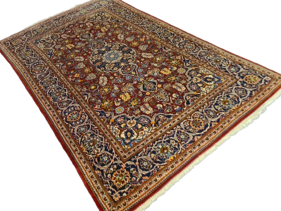 Perserteppich Orientteppich Handgeknüpfer Teppich Keshan 213x131cm