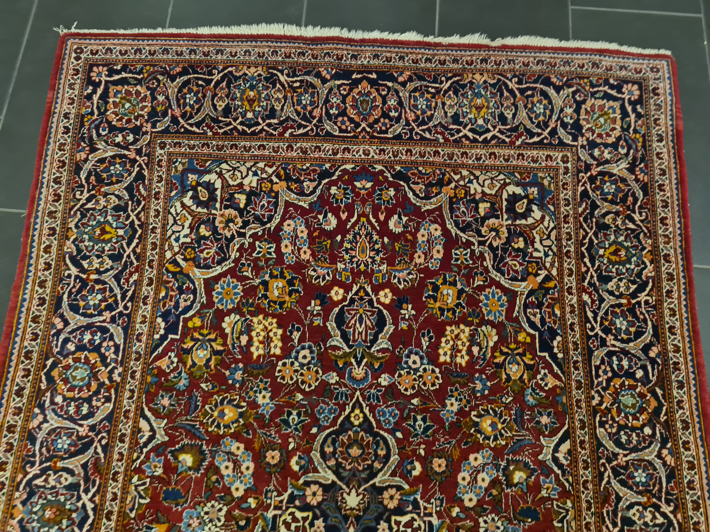 Perserteppich Orientteppich Handgeknüpfer Teppich Keshan 213x131cm