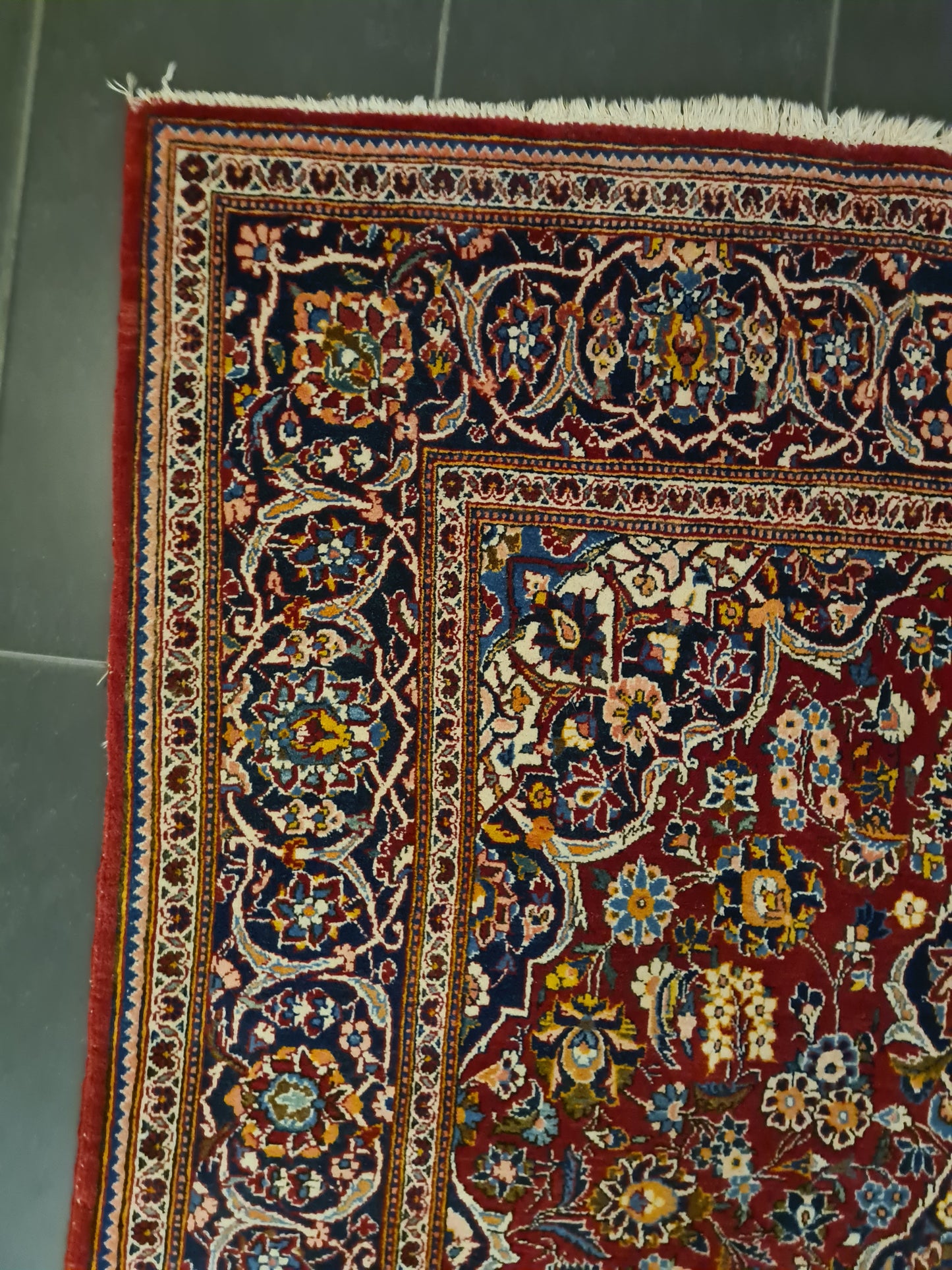 Perserteppich Orientteppich Handgeknüpfer Teppich Keshan 213x131cm