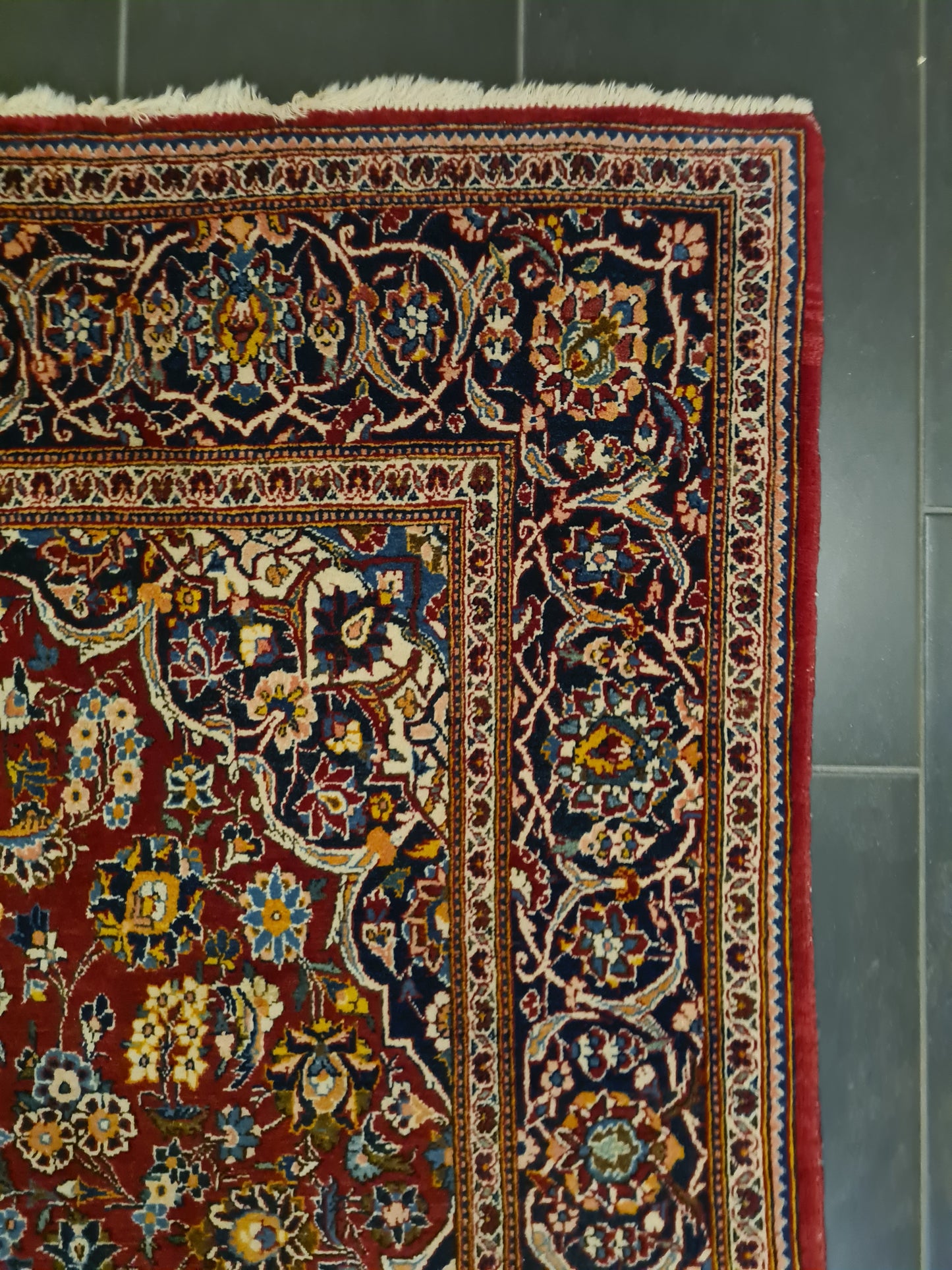 Perserteppich Orientteppich Handgeknüpfer Teppich Keshan 213x131cm