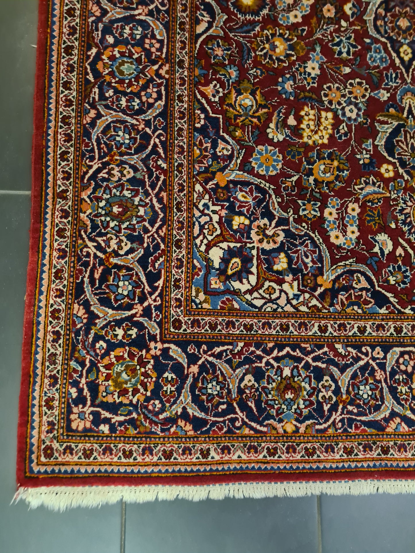 Perserteppich Orientteppich Handgeknüpfer Teppich Keshan 213x131cm