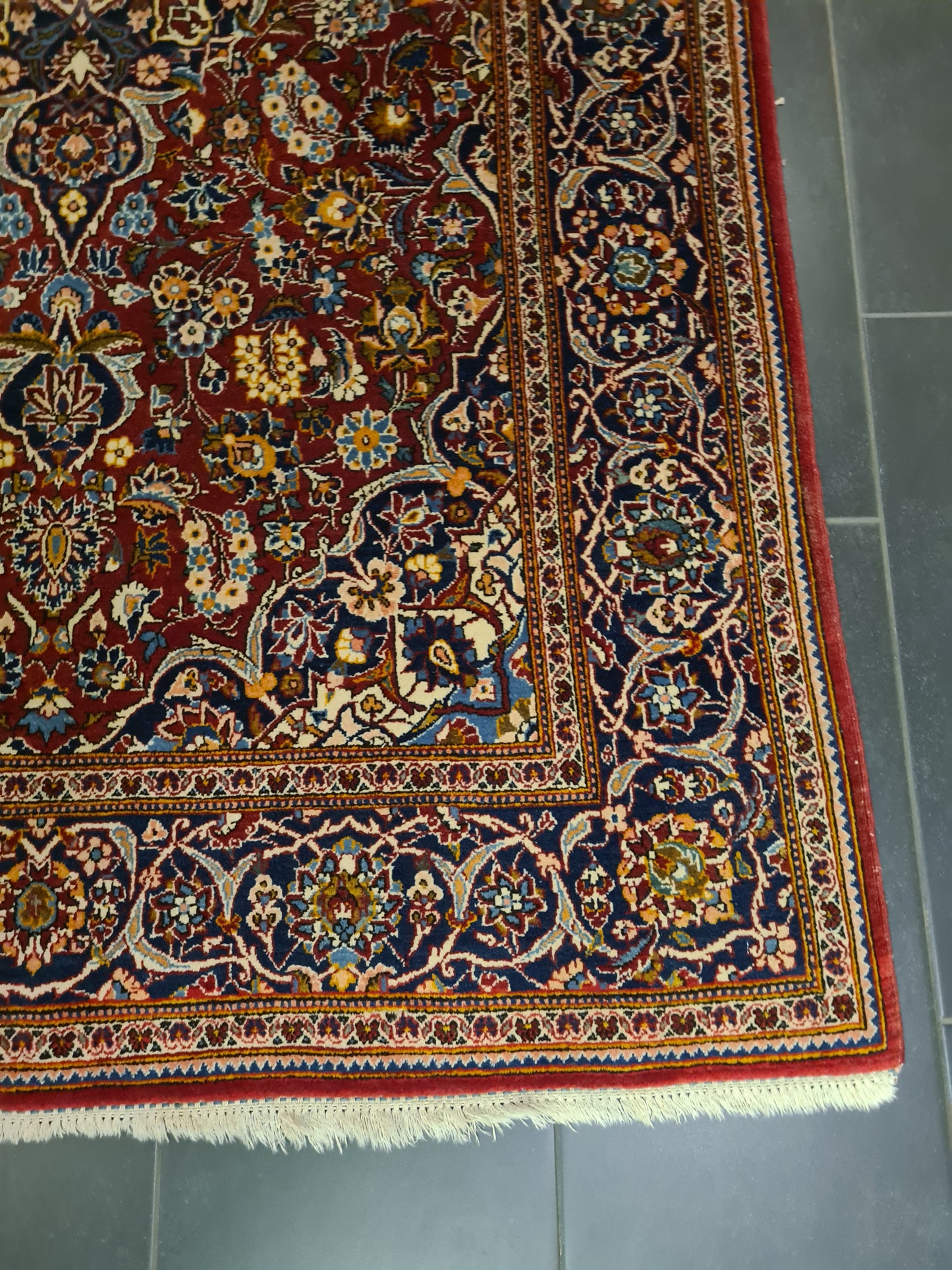 Perserteppich Orientteppich Handgeknüpfer Teppich Keshan 213x131cm