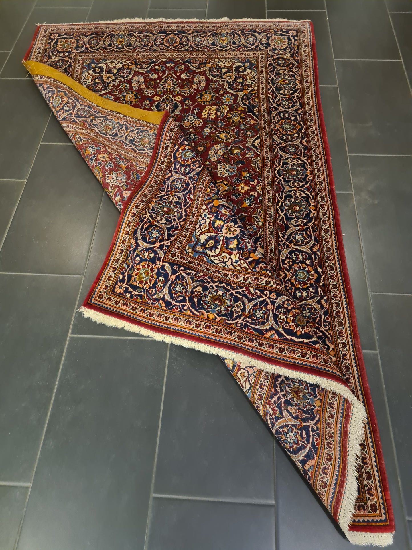 Perserteppich Orientteppich Handgeknüpfer Teppich Keshan 213x131cm
