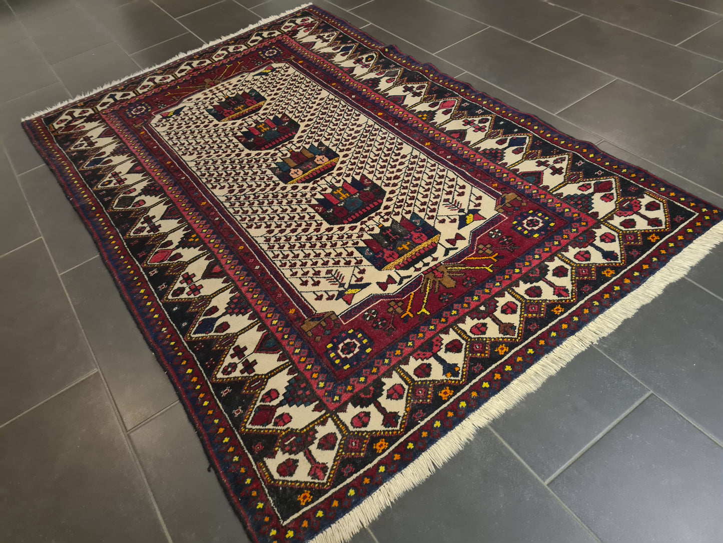 Perserteppich Orientteppich Handgeknüpfter Teppich Malaya 200x132cm