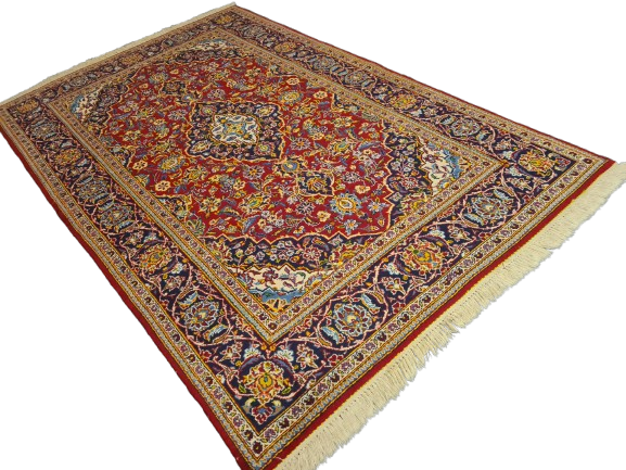 Perserteppich Orientteppich Handgeknüpfer Teppich Keshan 217x135cm