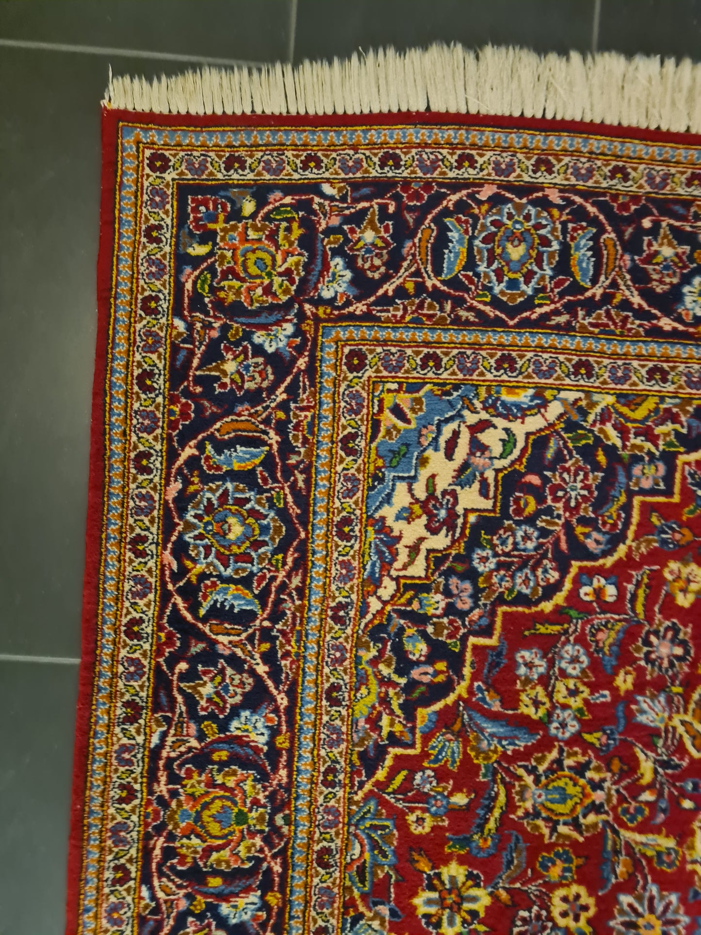 Perserteppich Orientteppich Handgeknüpfer Teppich Keshan 217x135cm