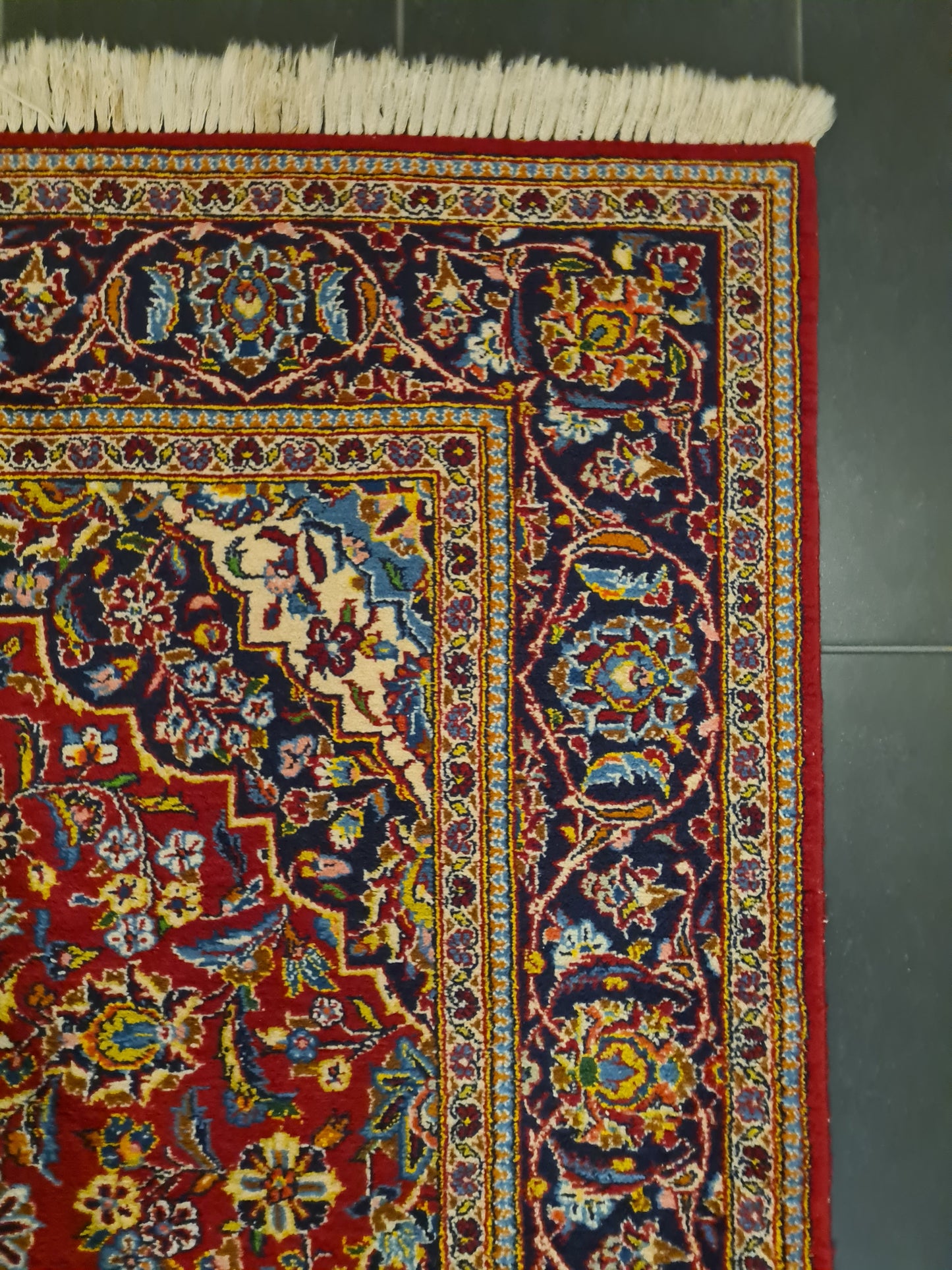 Perserteppich Orientteppich Handgeknüpfer Teppich Keshan 217x135cm