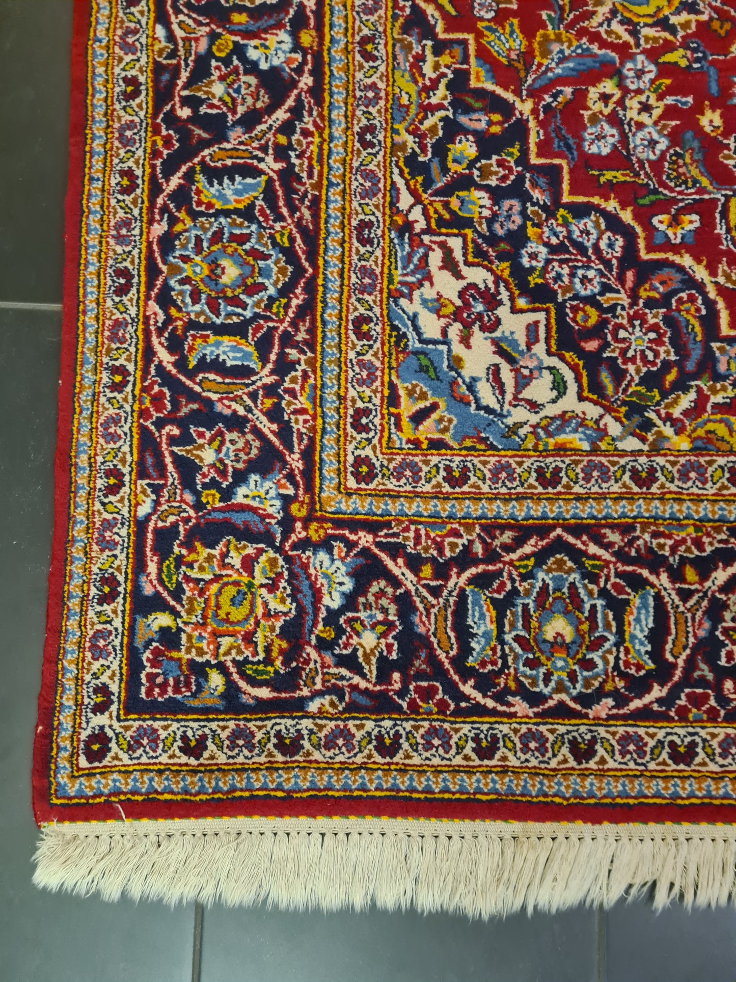 Perserteppich Orientteppich Handgeknüpfer Teppich Keshan 217x135cm