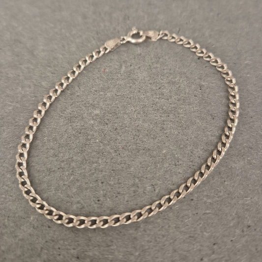 Feines Silberarmband 925 – Klassisches Flachpanzerdesign für Damen