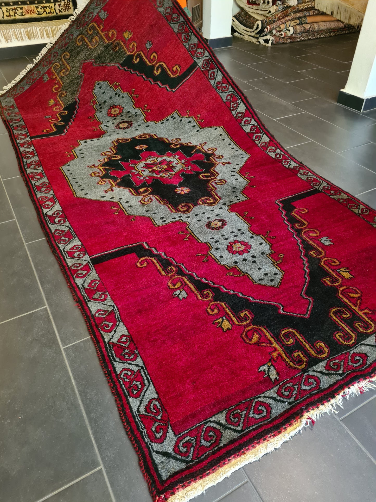 Antiker Teppich Handgeknüpfter Anatol Orientteppich Kasak 300x145cm