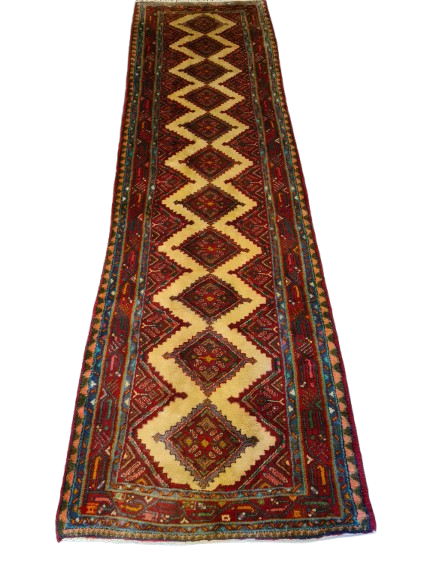 Perserteppich Orientteppich Handgeknüpfter Teppich Malaya 292x81cm