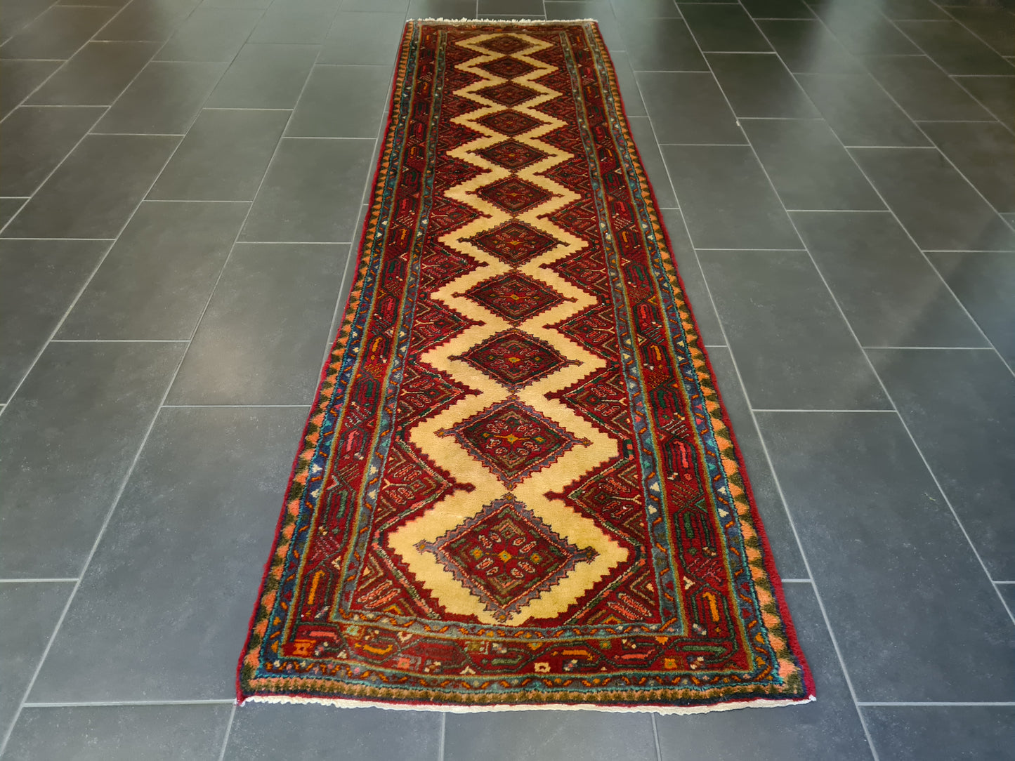 Perserteppich Orientteppich Handgeknüpfter Teppich Malaya 292x81cm