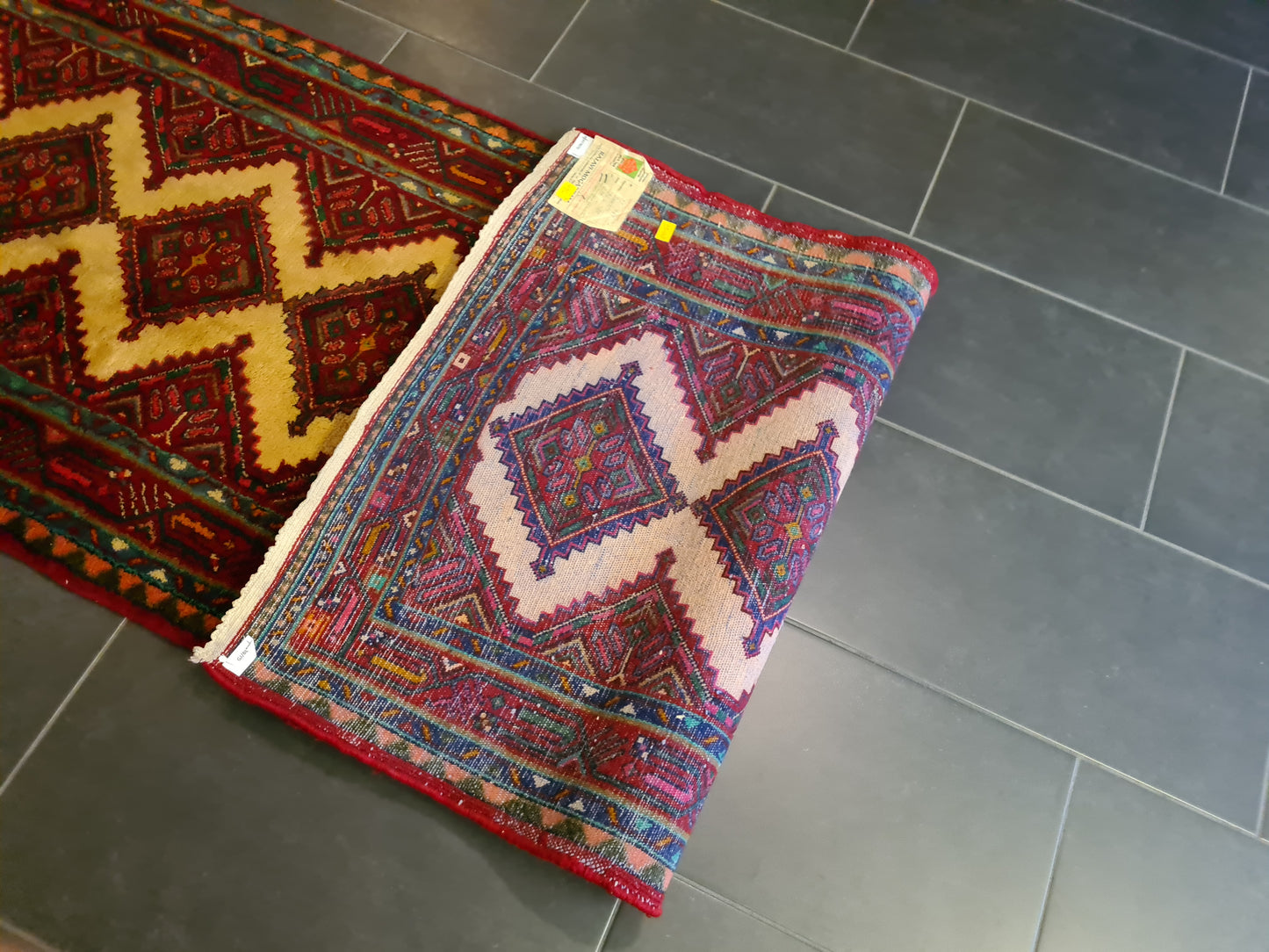 Perserteppich Orientteppich Handgeknüpfter Teppich Malaya 292x81cm