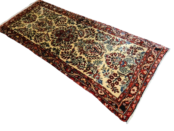 Perserteppich Orientteppich Handgeknüpfter Teppich Sarough 208x83cm