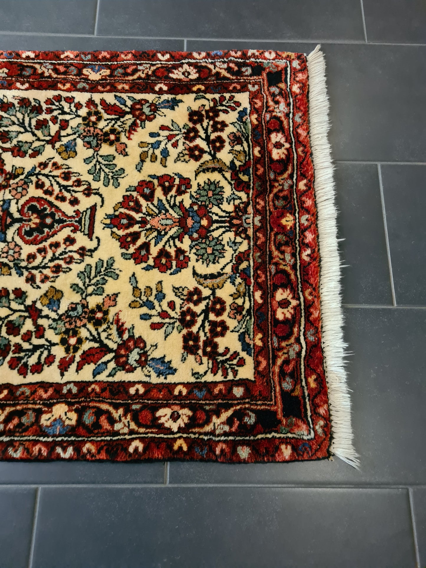 Perserteppich Orientteppich Handgeknüpfter Teppich Sarough 208x83cm