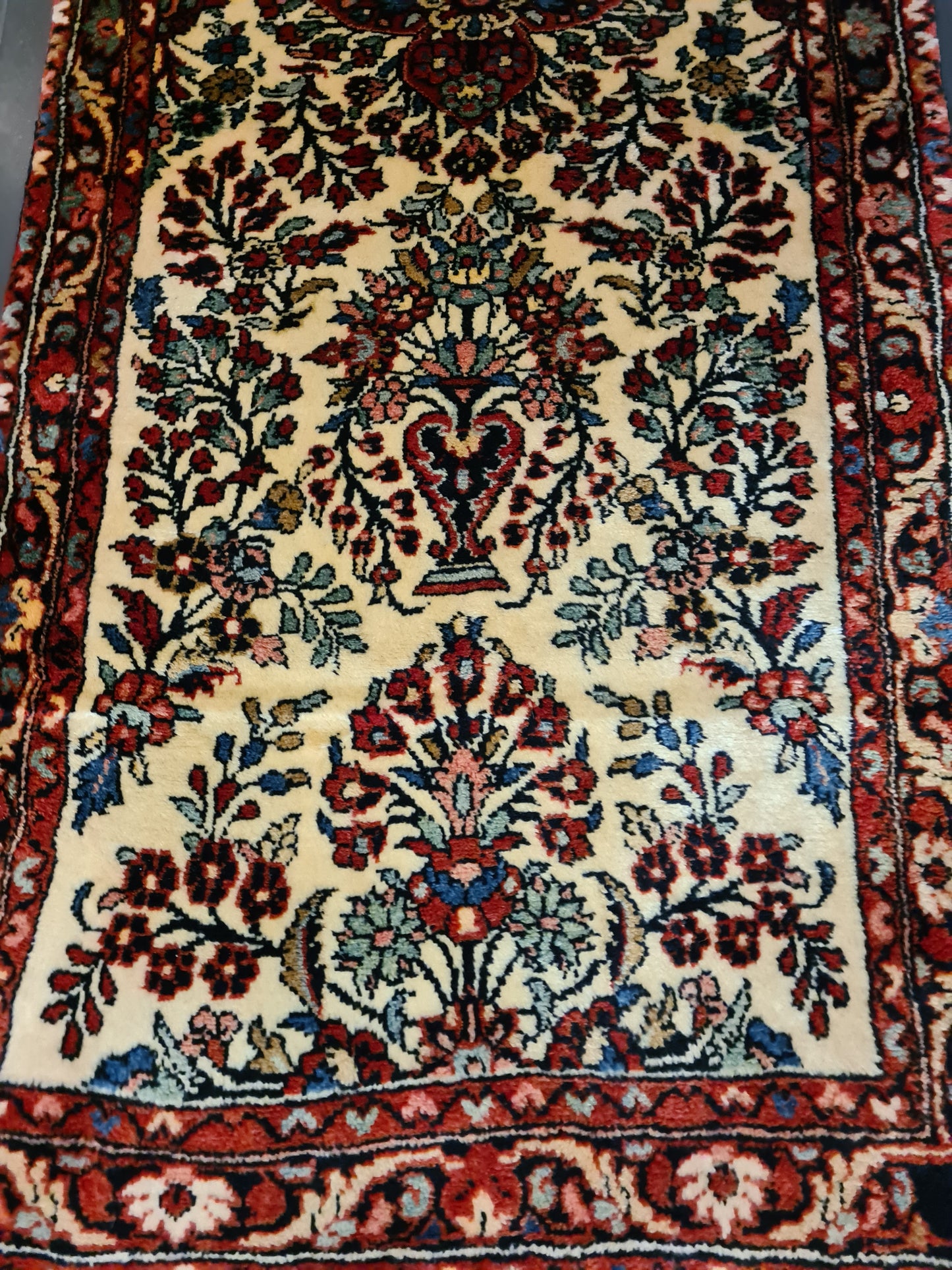 Perserteppich Orientteppich Handgeknüpfter Teppich Sarough 208x83cm