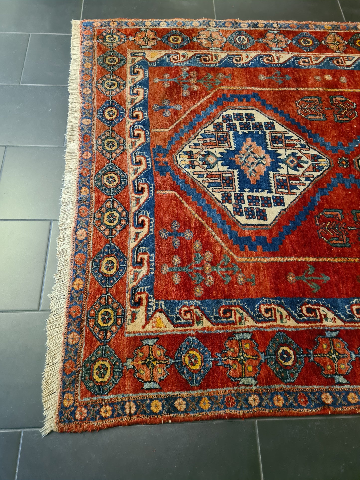 Antiker Handgeknüpfter Perserteppich Afshari Orientteppich 200x160cm