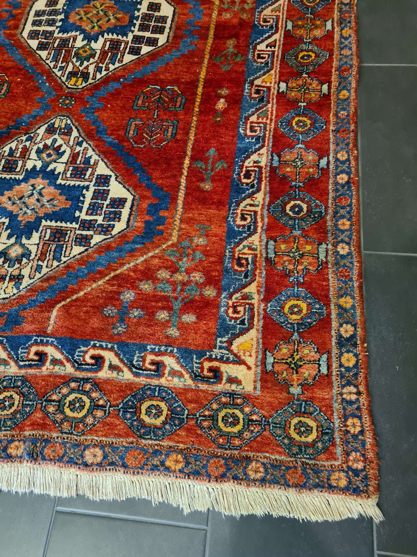 Antiker Handgeknüpfter Perserteppich Afshari Orientteppich 200x160cm