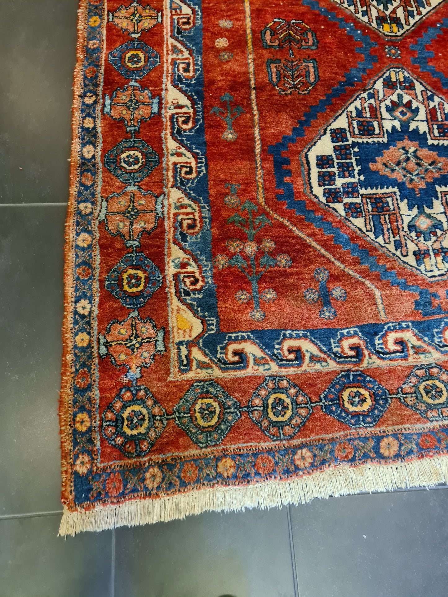 Antiker Handgeknüpfter Perserteppich Afshari Orientteppich 200x160cm