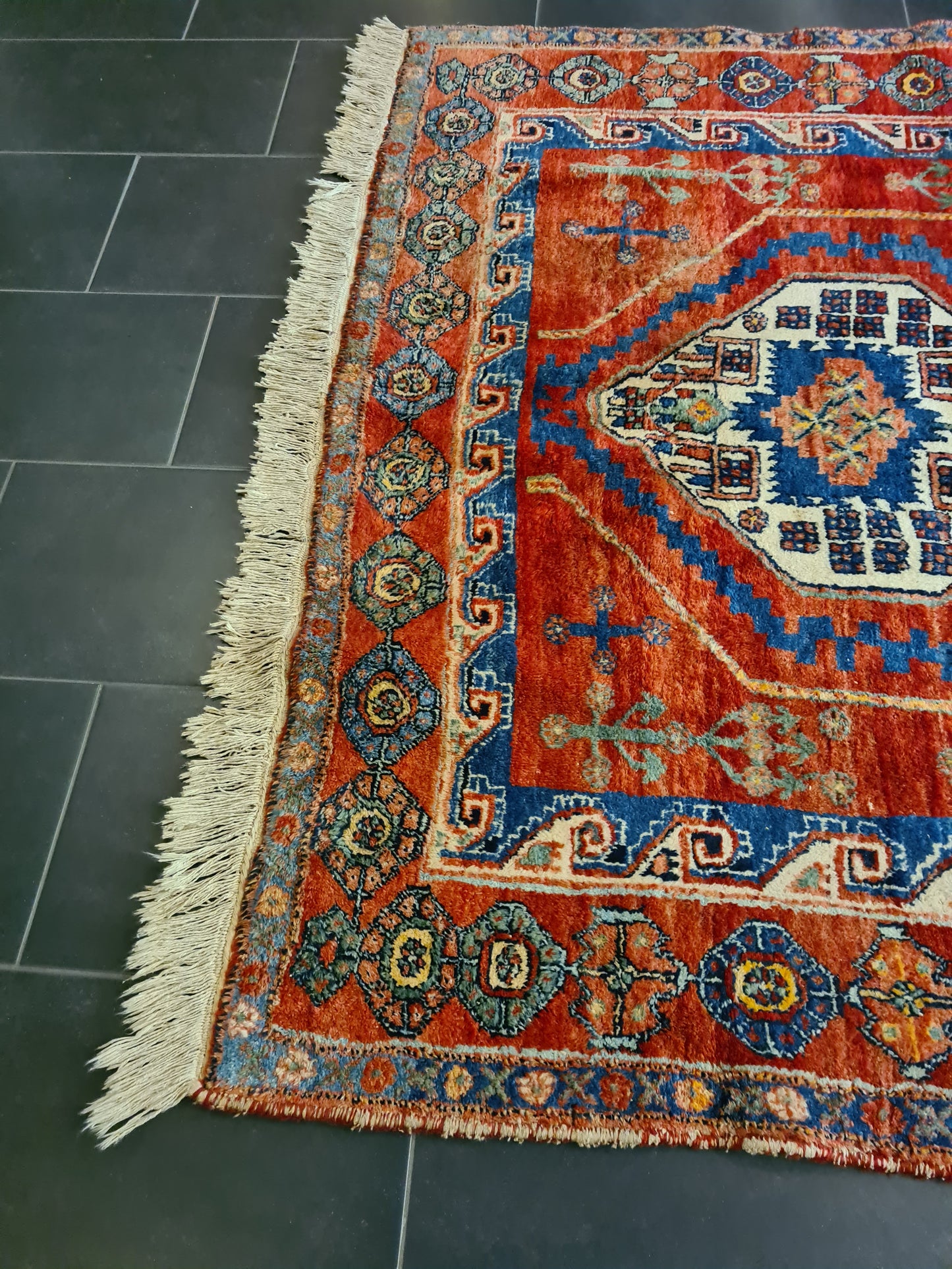 Antiker Handgeknüpfter Perserteppich Afshari Orientteppich 200x160cm