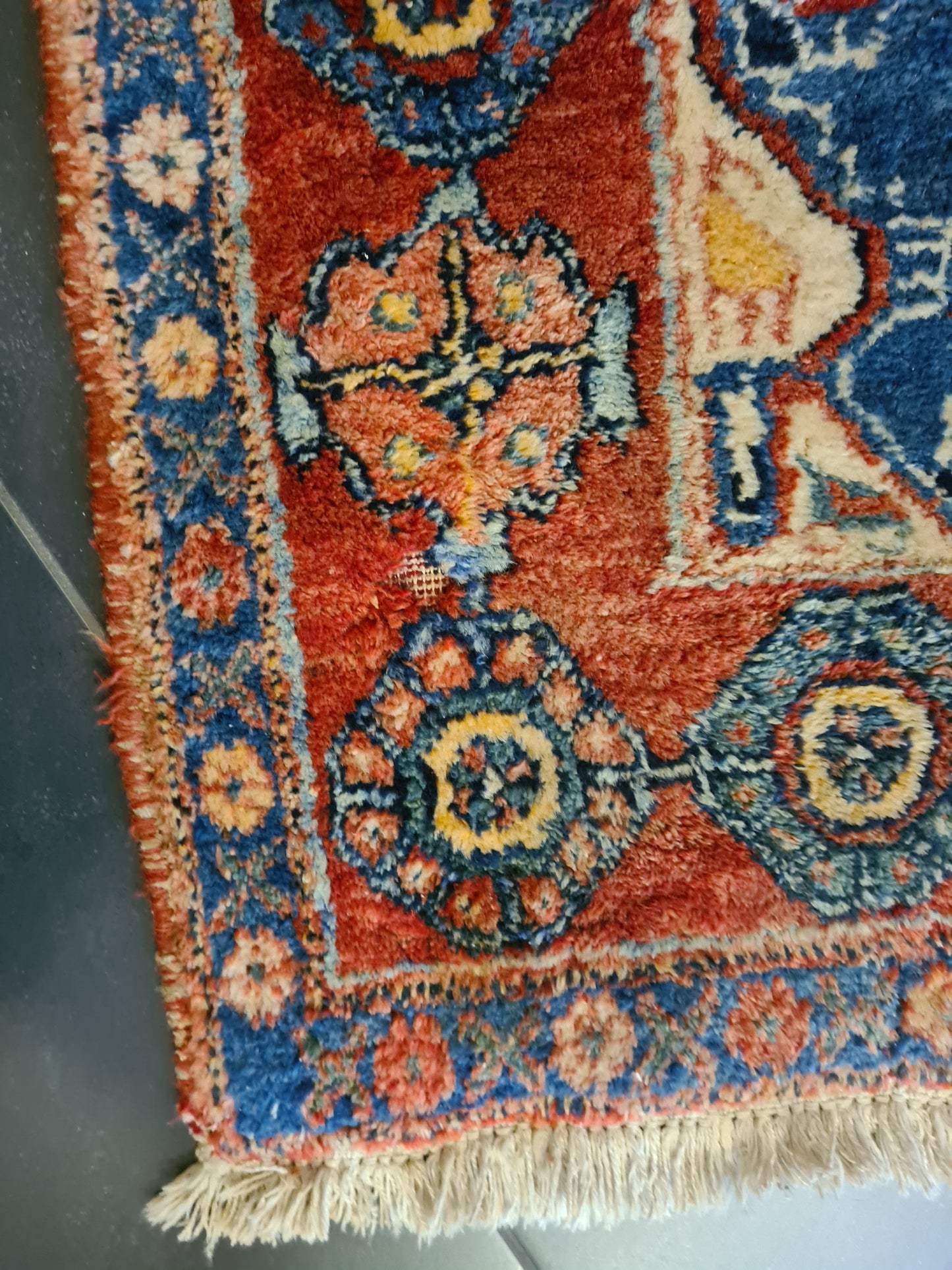 Antiker Handgeknüpfter Perserteppich Afshari Orientteppich 200x160cm