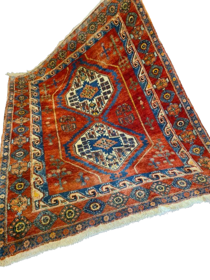 Antiker Handgeknüpfter Perserteppich Afshari Orientteppich 200x160cm