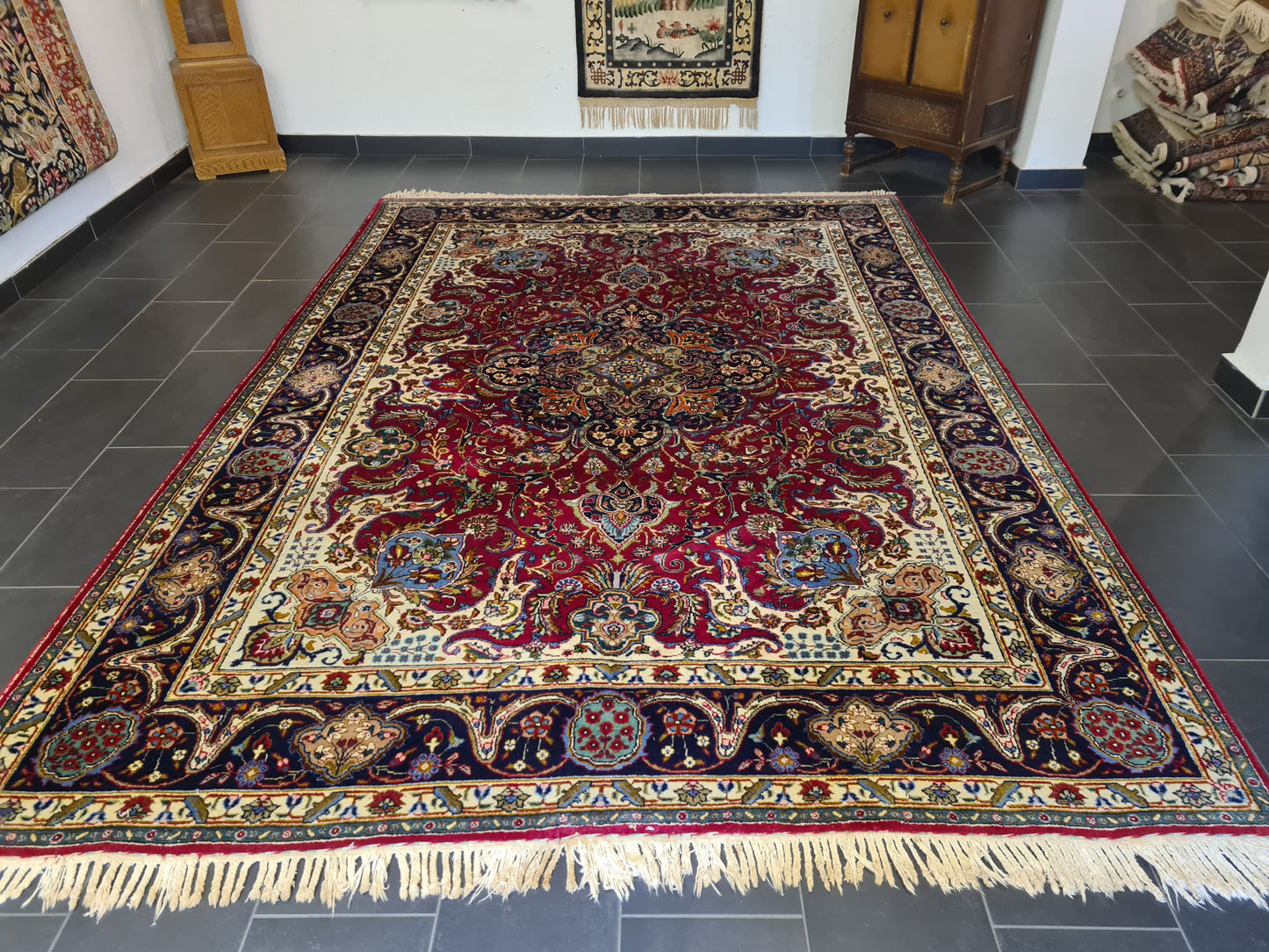 Perserteppich Orientteppich Täbris Handgeknüpfter Teppich 350x250cm