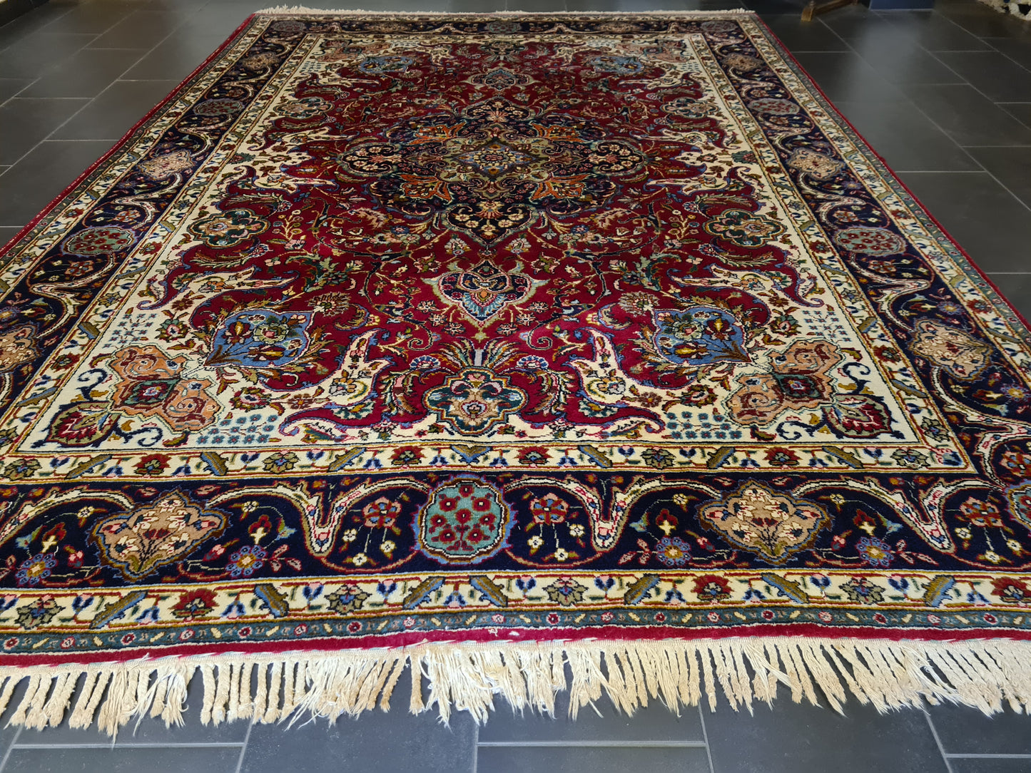 Perserteppich Orientteppich Täbris Handgeknüpfter Teppich 350x250cm