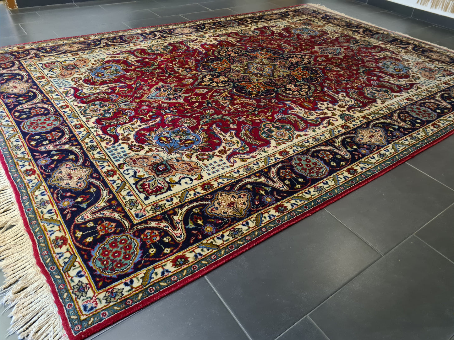 Perserteppich Orientteppich Täbris Handgeknüpfter Teppich 350x250cm