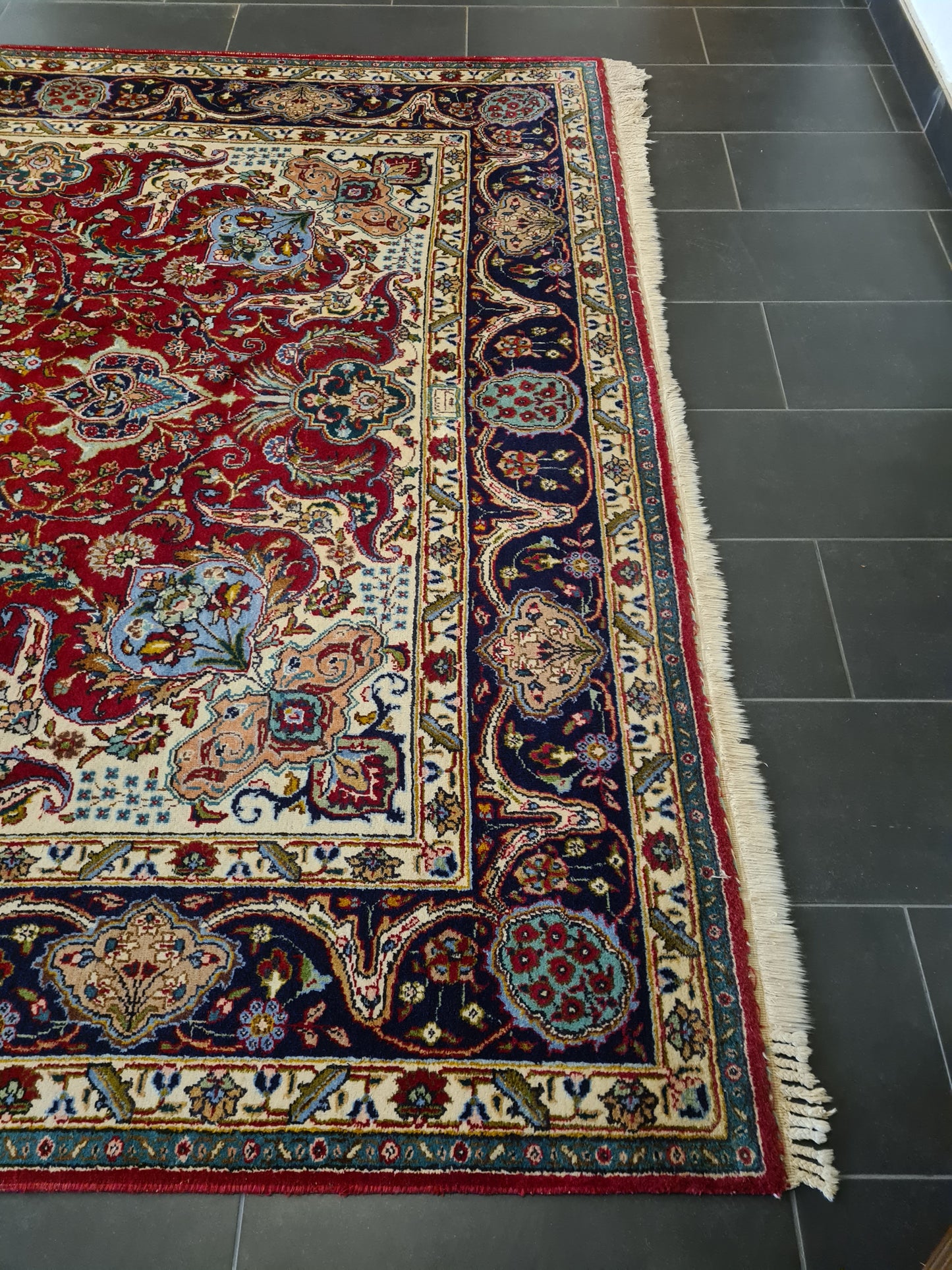 Perserteppich Orientteppich Täbris Handgeknüpfter Teppich 350x250cm