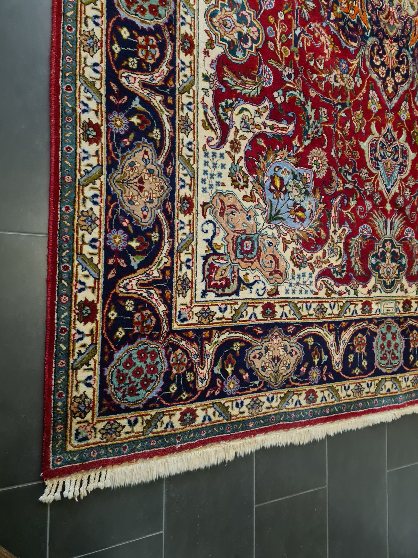 Perserteppich Orientteppich Täbris Handgeknüpfter Teppich 350x250cm