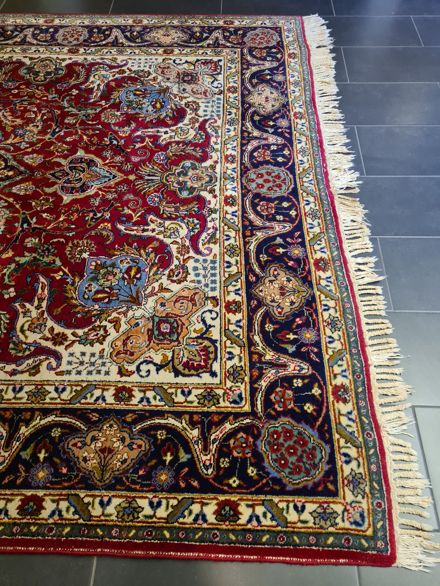 Perserteppich Orientteppich Täbris Handgeknüpfter Teppich 350x250cm