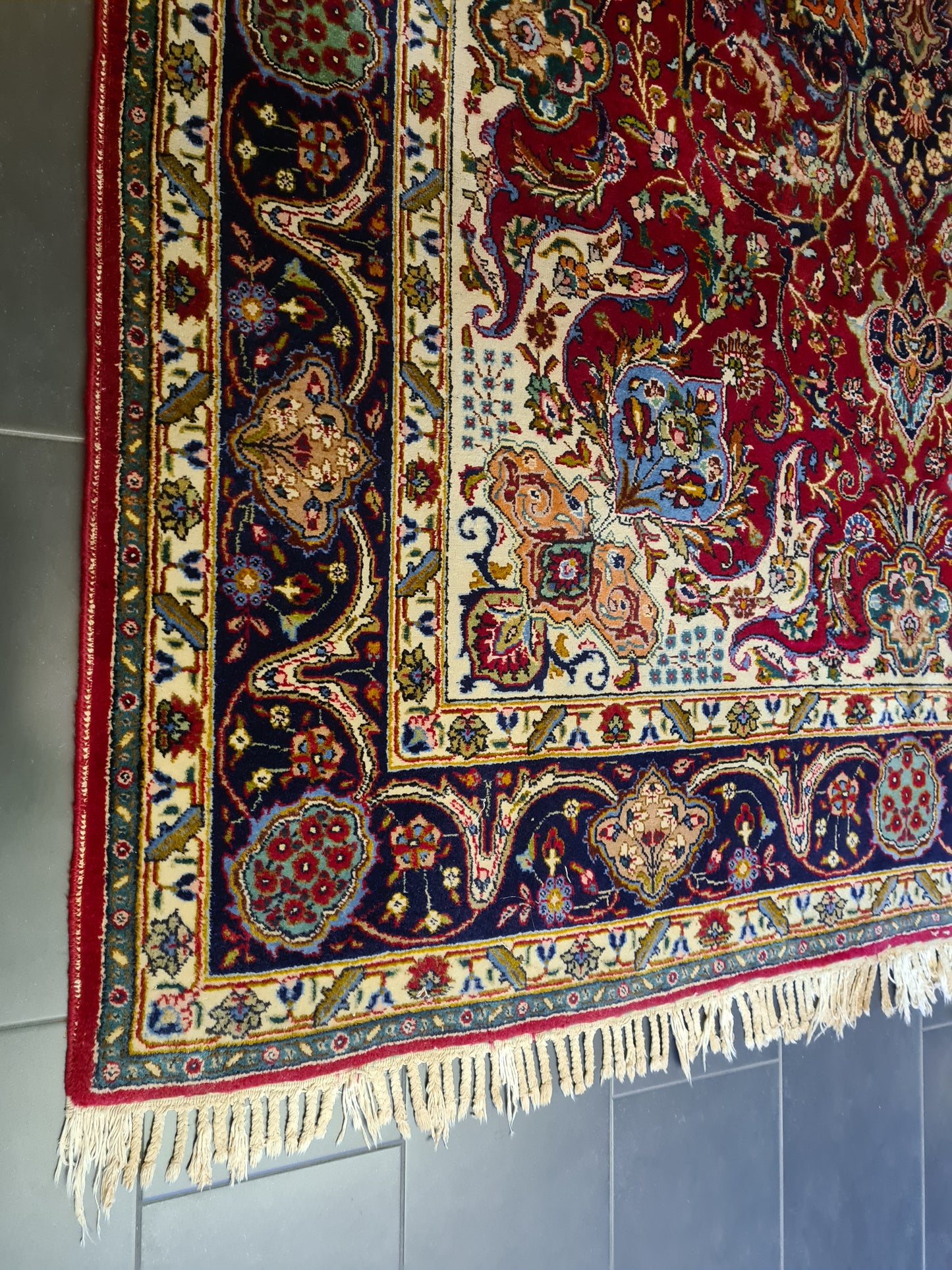 Perserteppich Orientteppich Täbris Handgeknüpfter Teppich 350x250cm