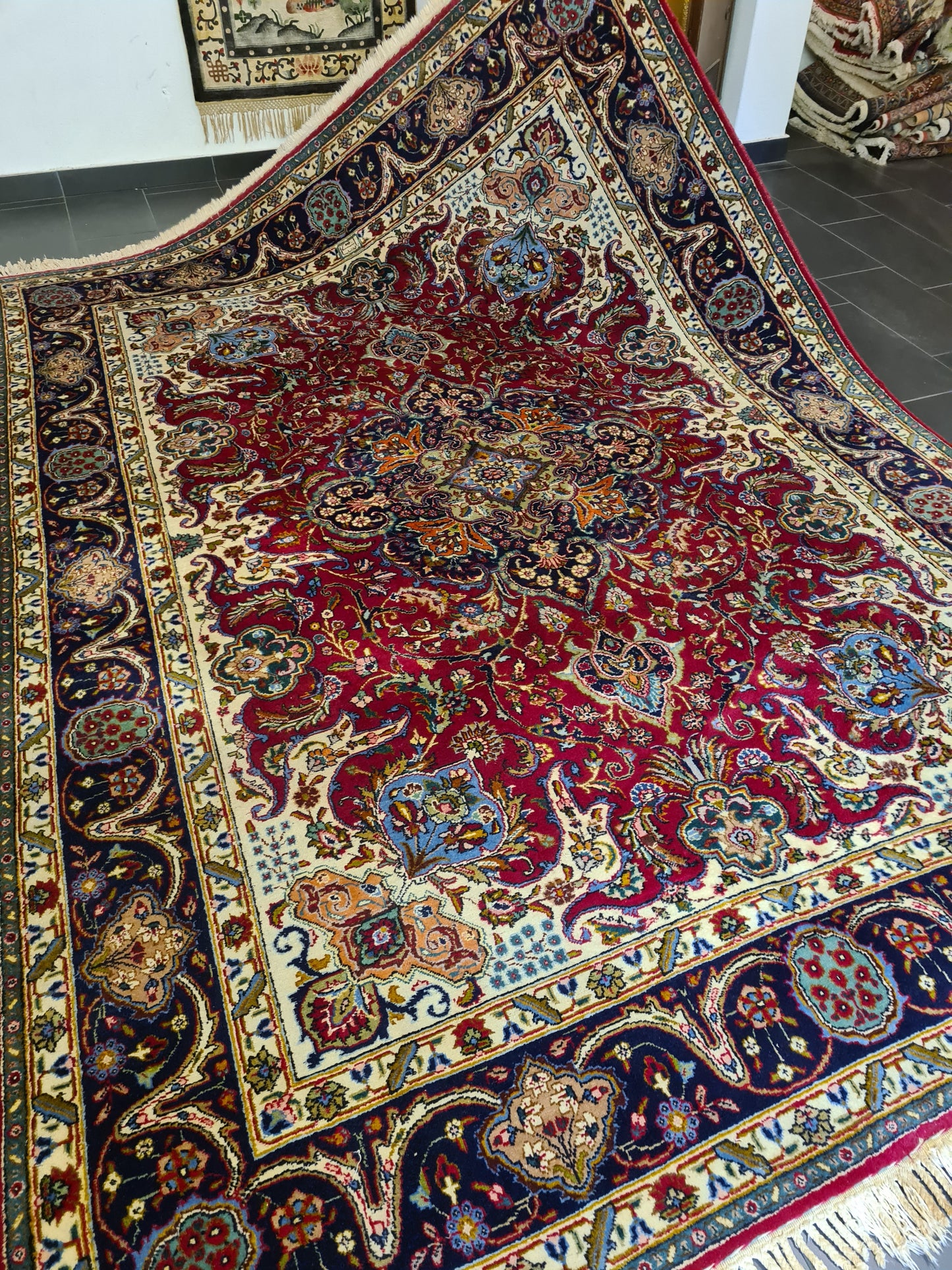 Perserteppich Orientteppich Täbris Handgeknüpfter Teppich 350x250cm