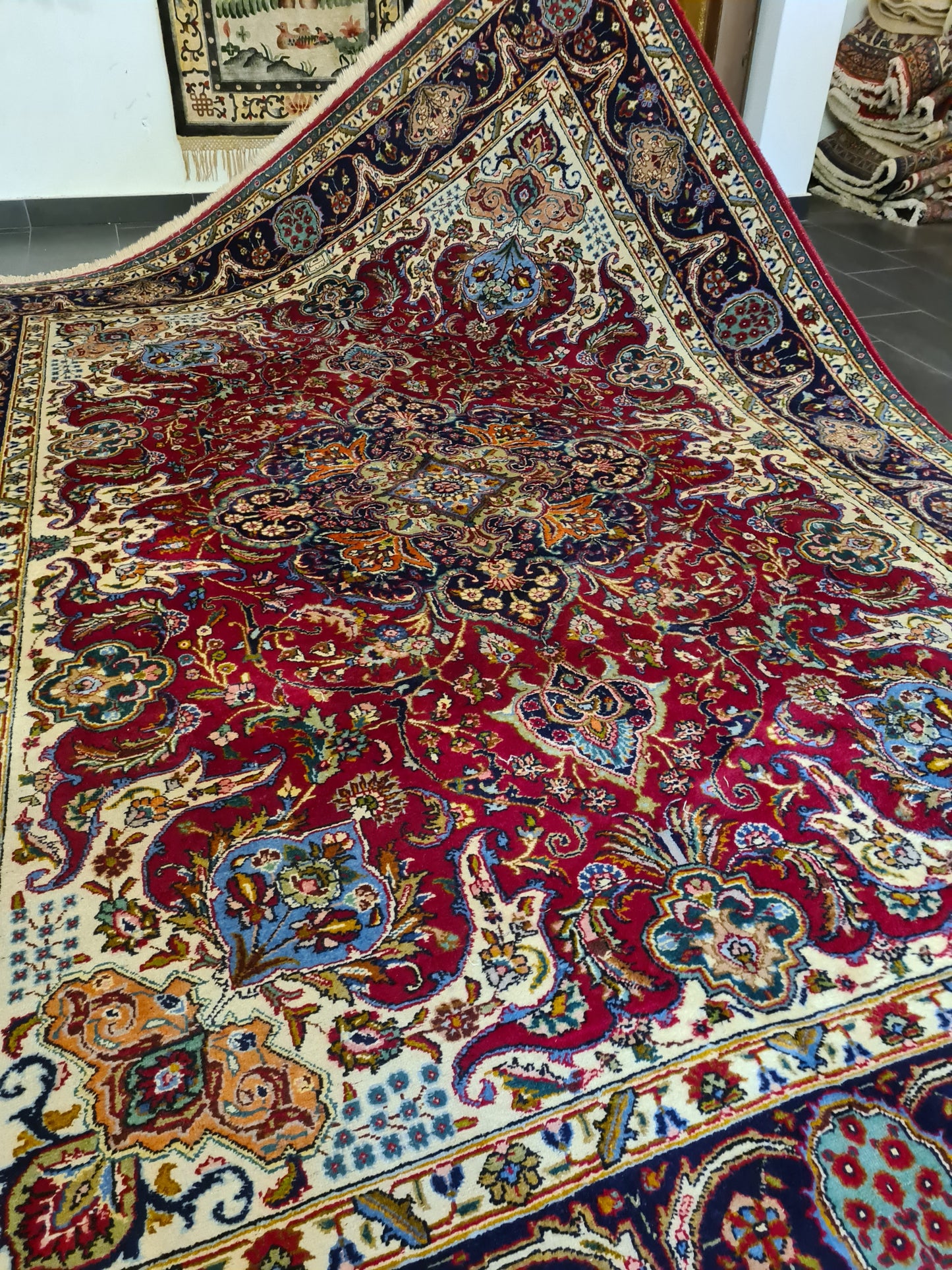 Perserteppich Orientteppich Täbris Handgeknüpfter Teppich 350x250cm