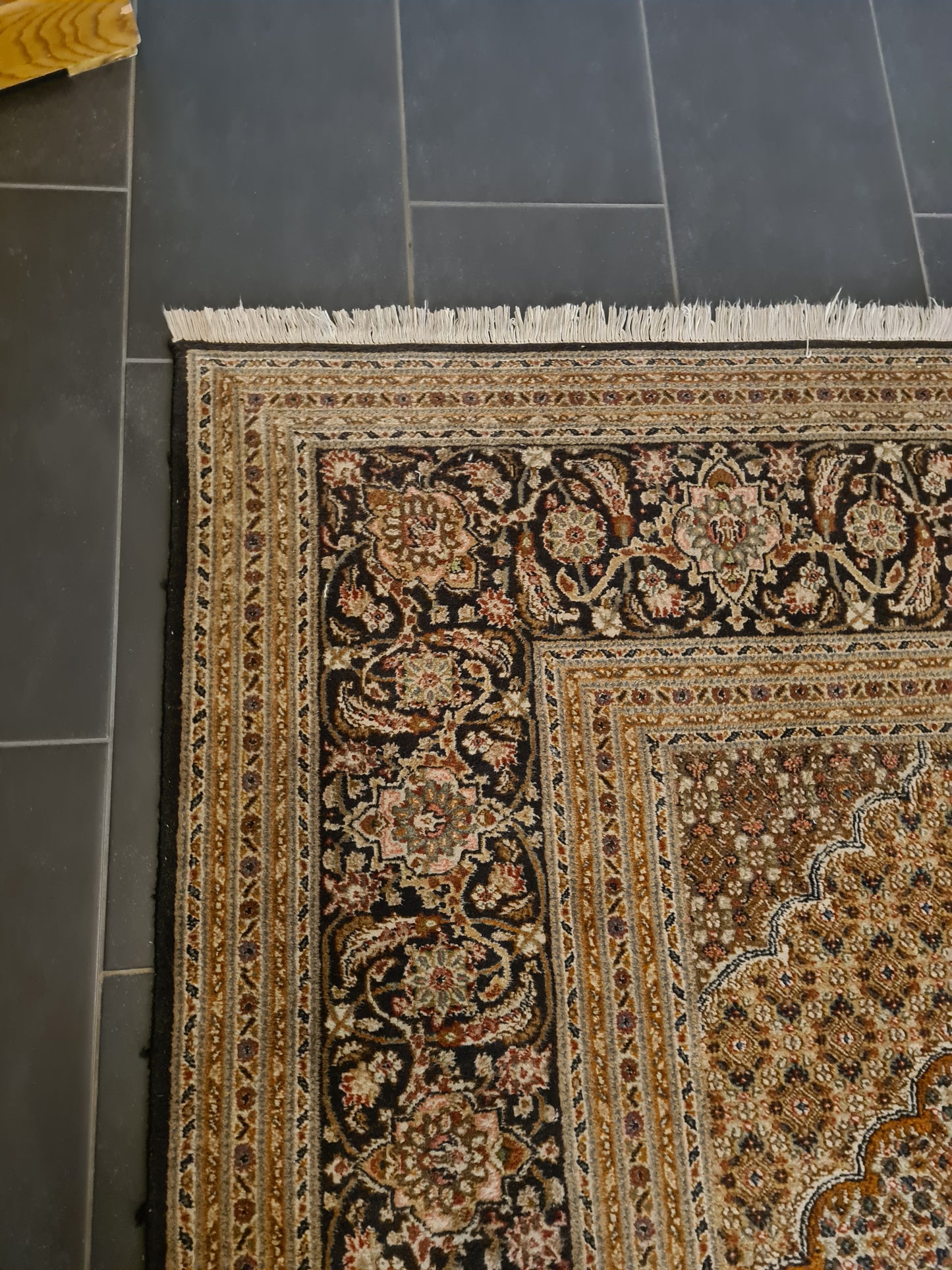 Perser Teppich Täbris Mahi Handgeknüpfter Seidenteppich 400x300cm