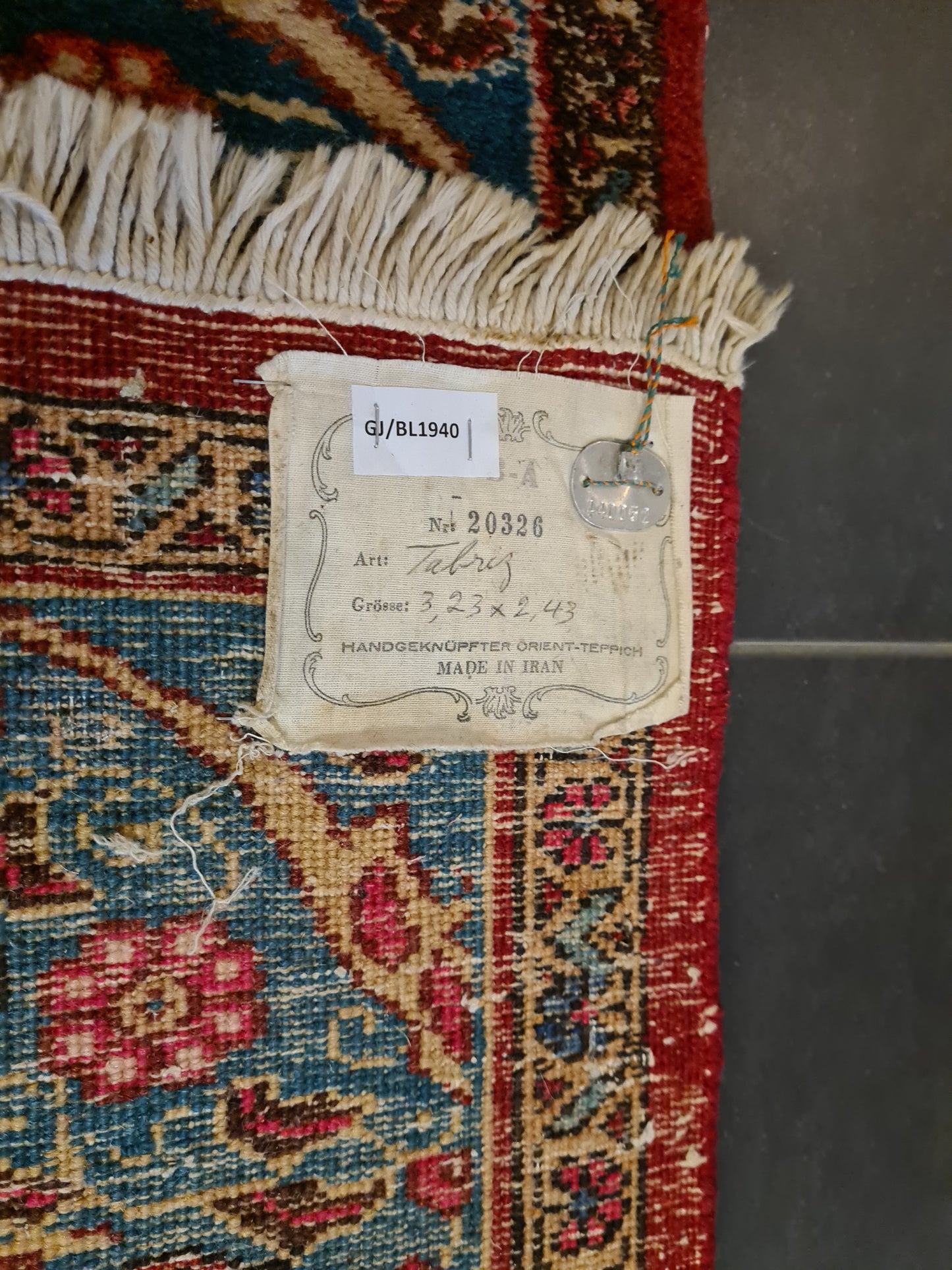 Perserteppich Orientteppich Täbris Handgeknüpfter Teppich 323x243cm