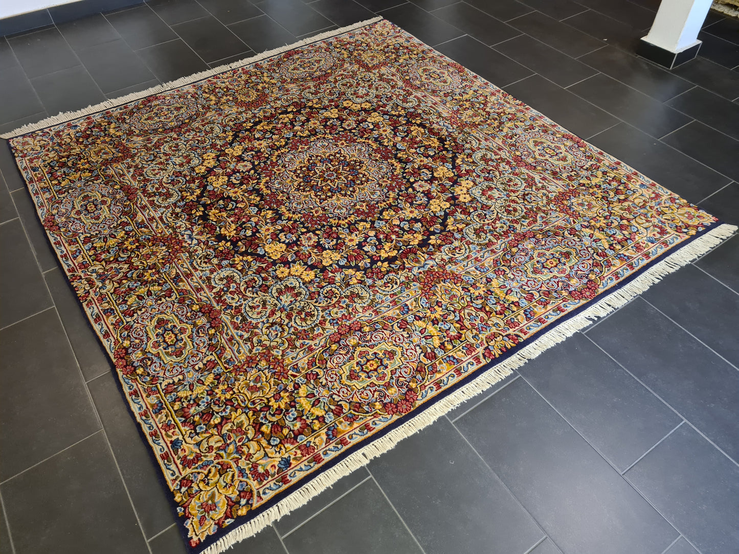 Perserteppich Orientteppich Handgeknüpfter Teppich Kirman 235x235cm