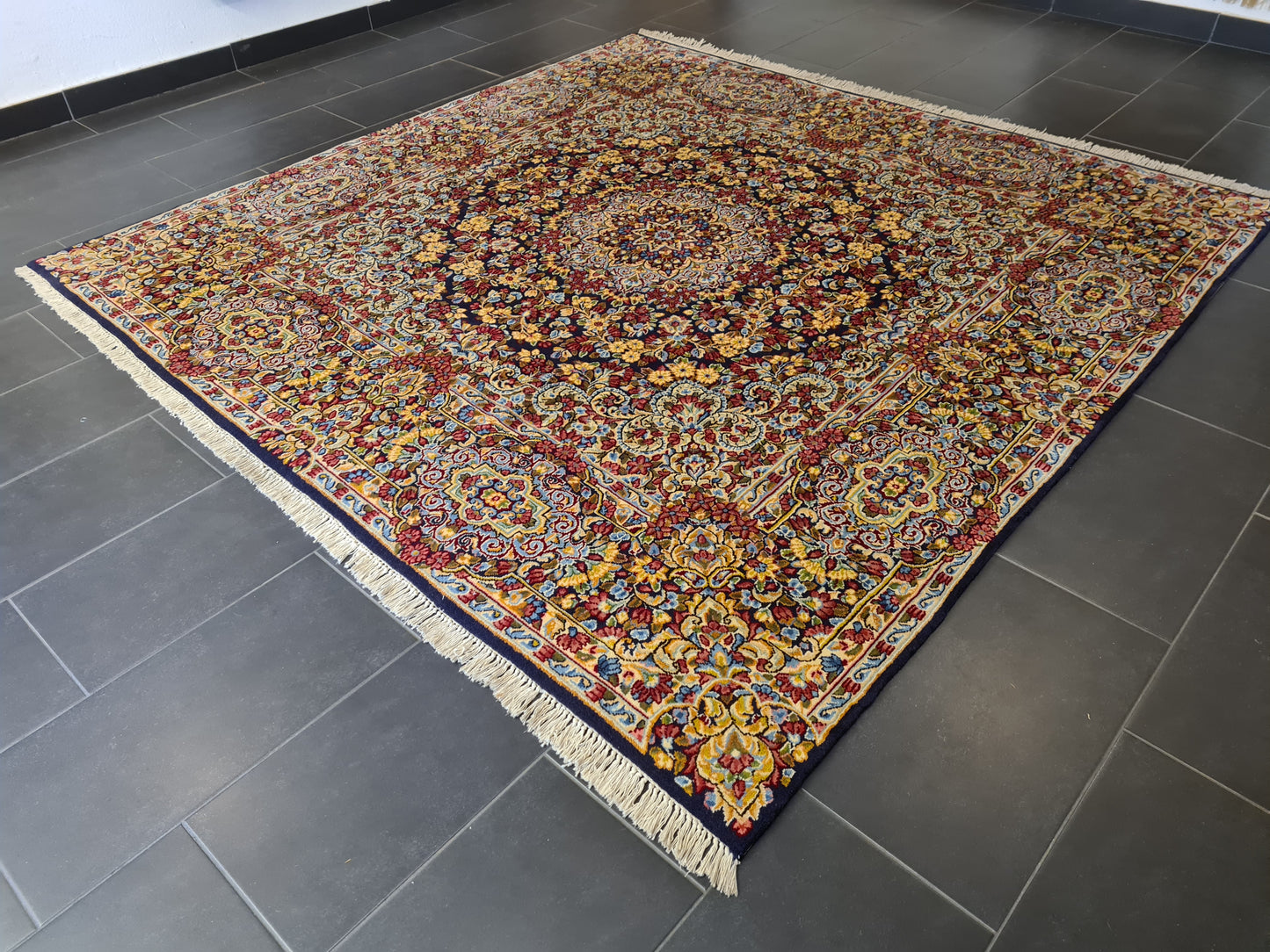 Perserteppich Orientteppich Handgeknüpfter Teppich Kirman 235x235cm