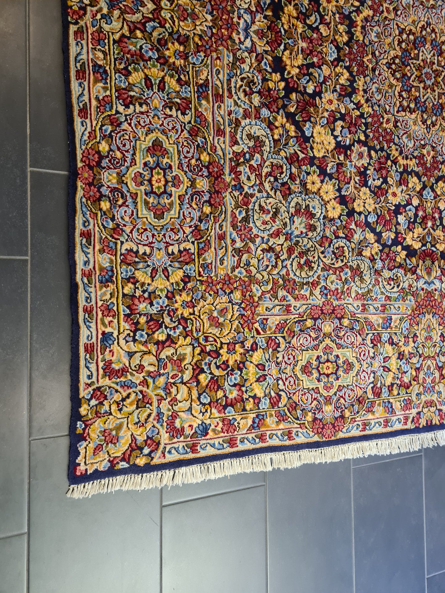 Perserteppich Orientteppich Handgeknüpfter Teppich Kirman 235x235cm