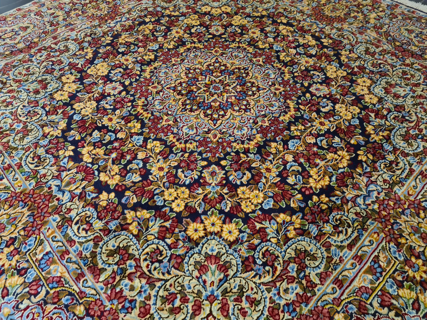Perserteppich Orientteppich Handgeknüpfter Teppich Kirman 235x235cm