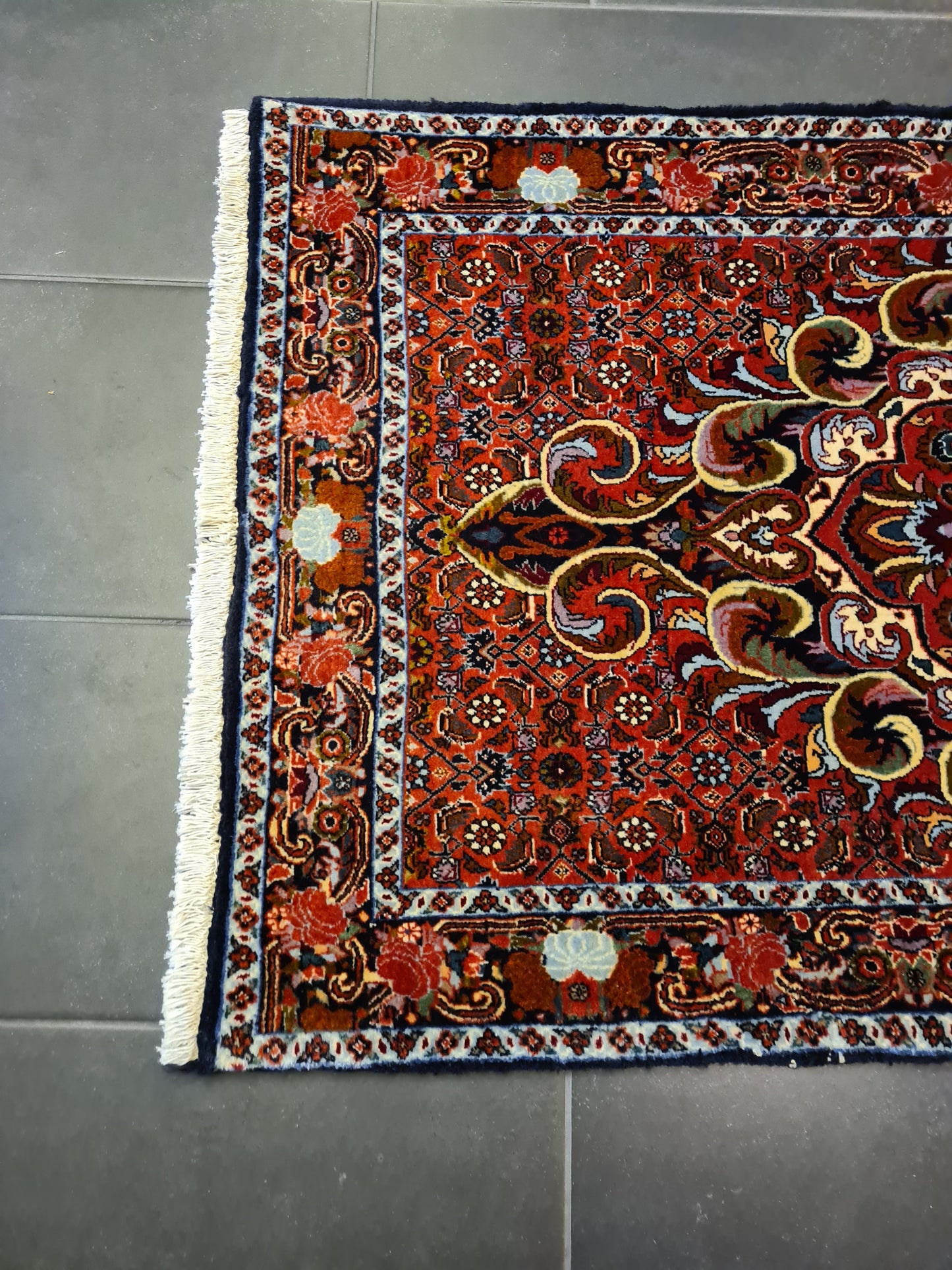 Perserteppich Orientteppich Handgeknüpfter Teppich Bidjar 350x81cm