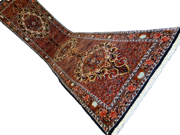 Perserteppich Orientteppich Handgeknüpfter Teppich Bidjar 350x81cm