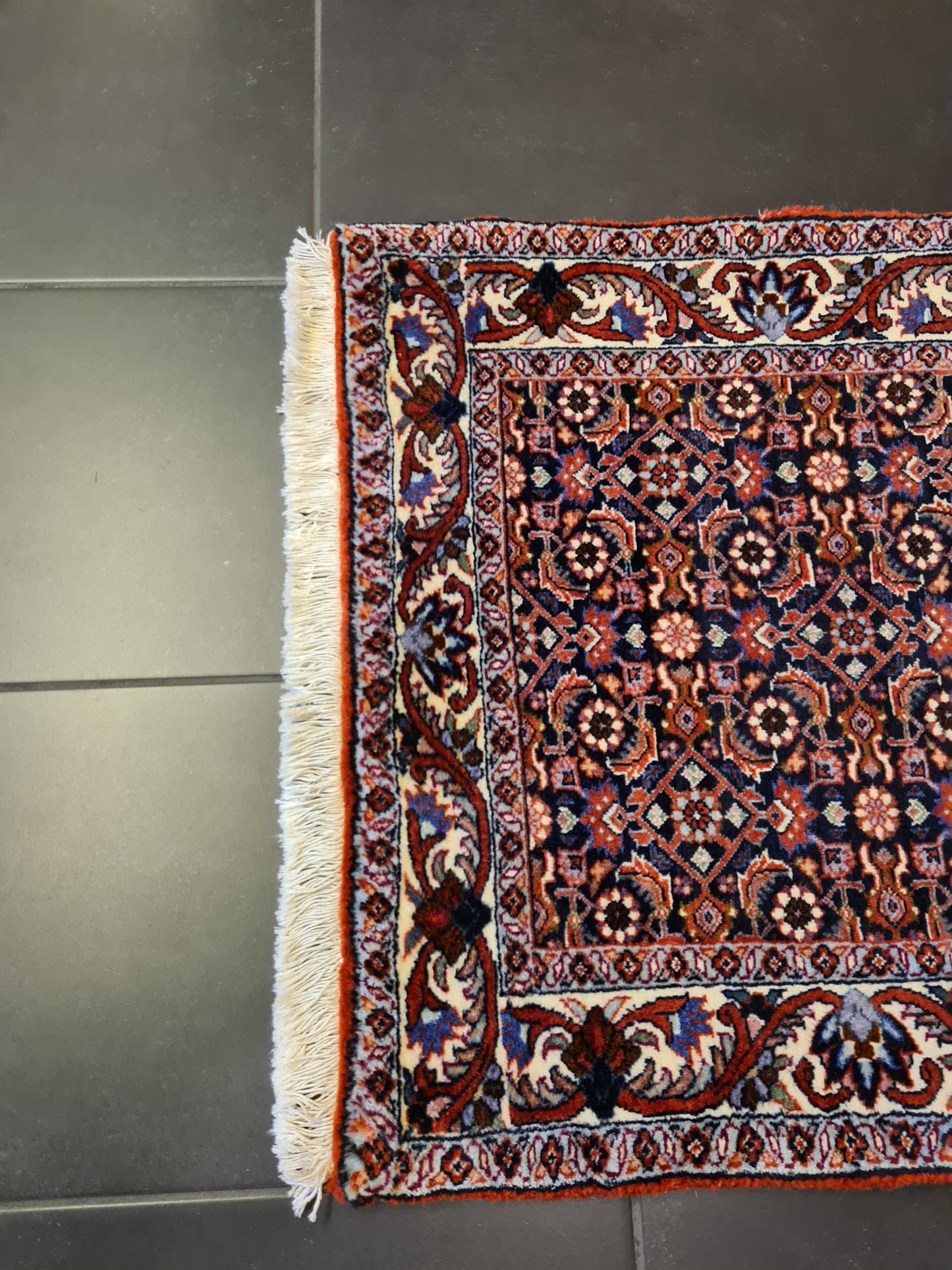 Perserteppich Orientteppich Handgeknüpfter Teppich Bidjar 193x65cm