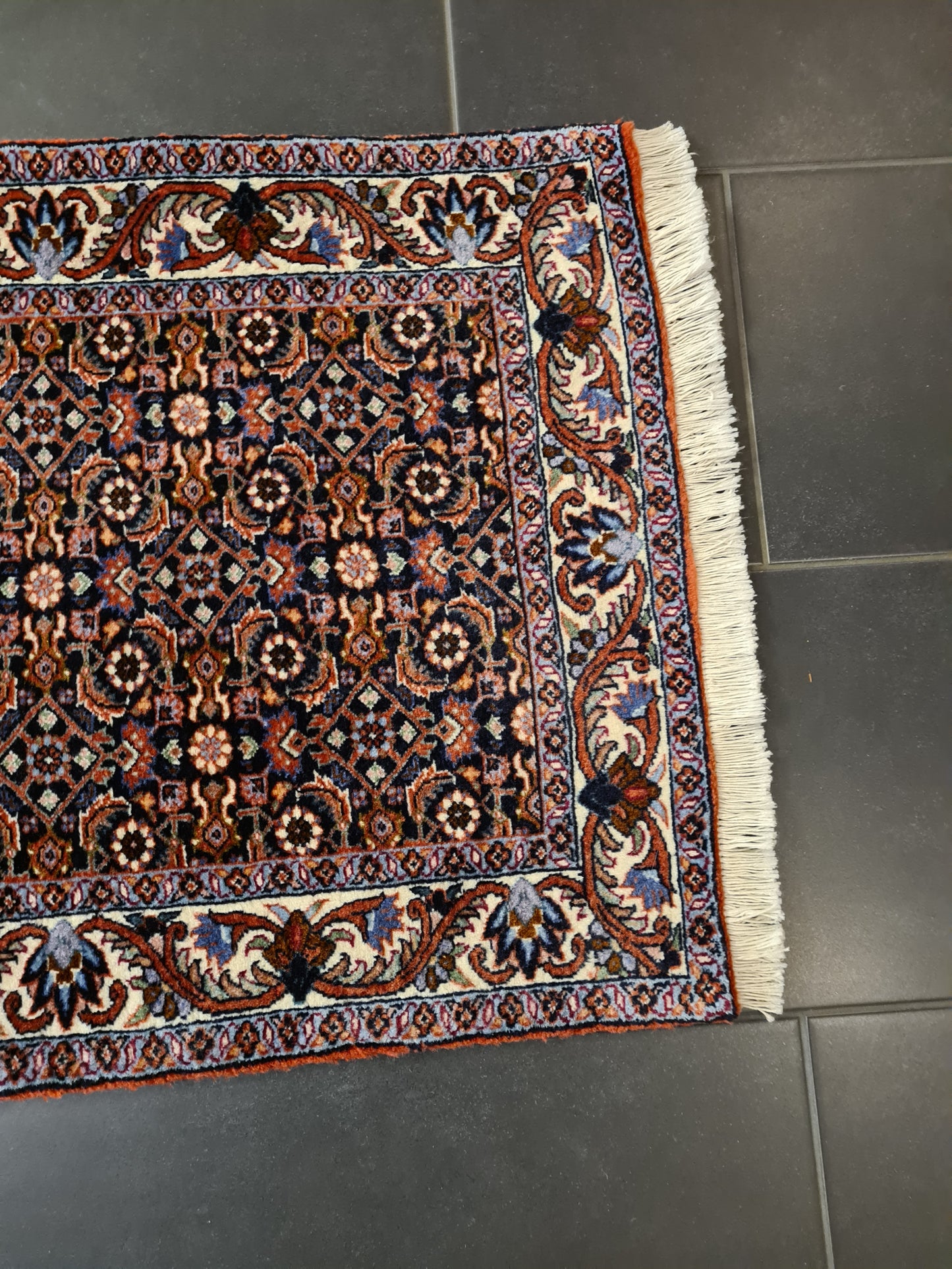 Perserteppich Orientteppich Handgeknüpfter Teppich Bidjar 193x65cm