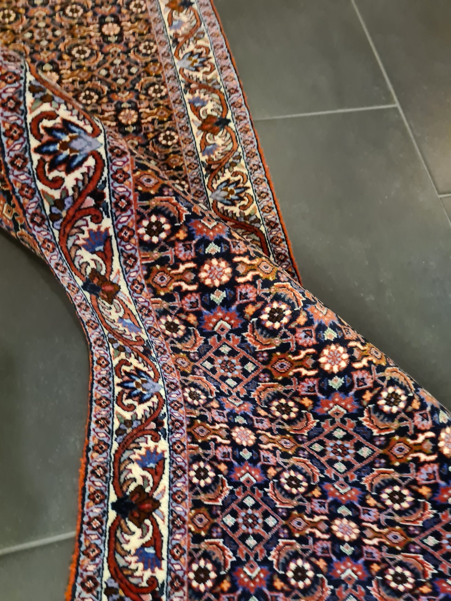 Perserteppich Orientteppich Handgeknüpfter Teppich Bidjar 193x65cm