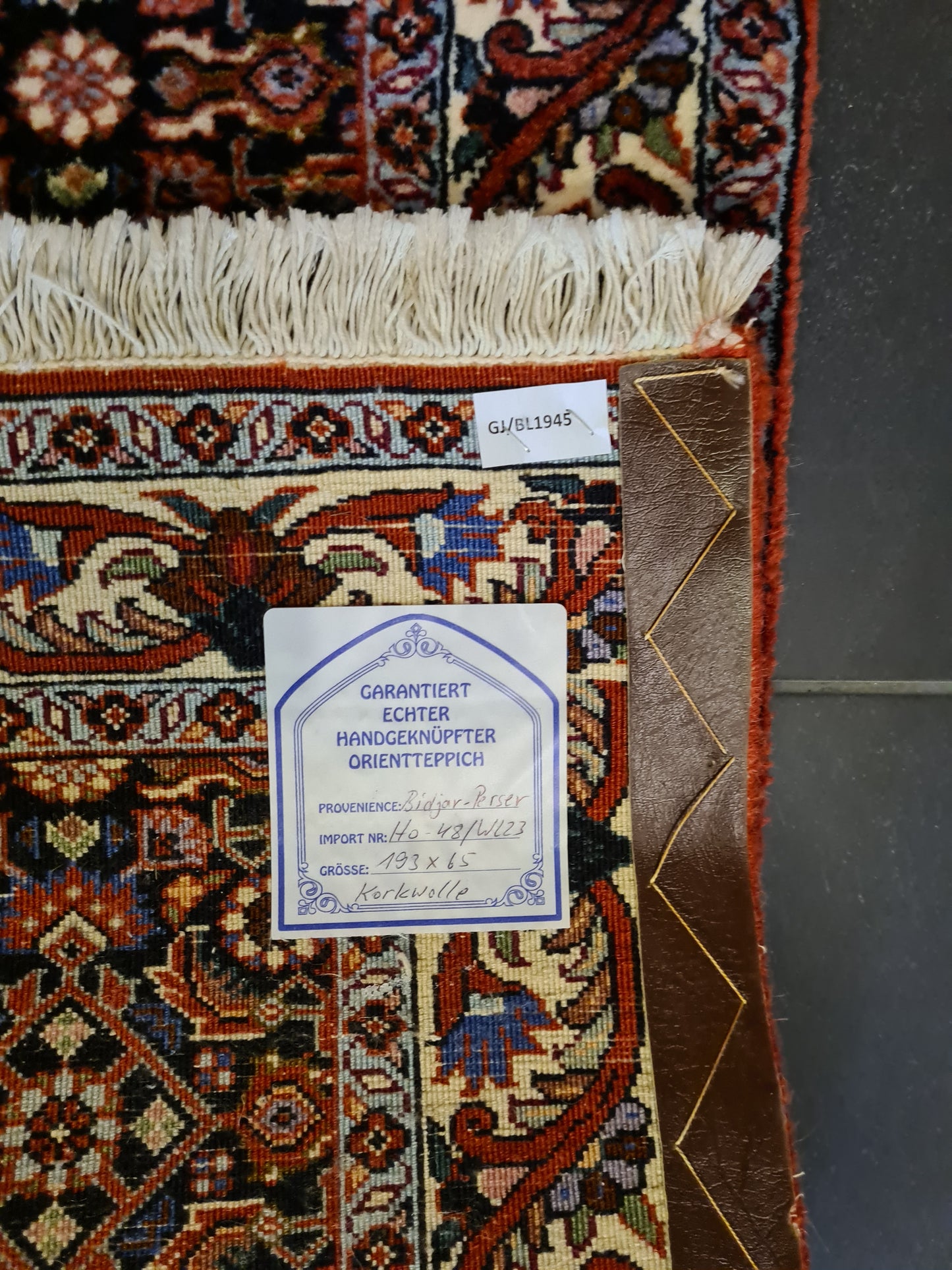 Perserteppich Orientteppich Handgeknüpfter Teppich Bidjar 193x65cm