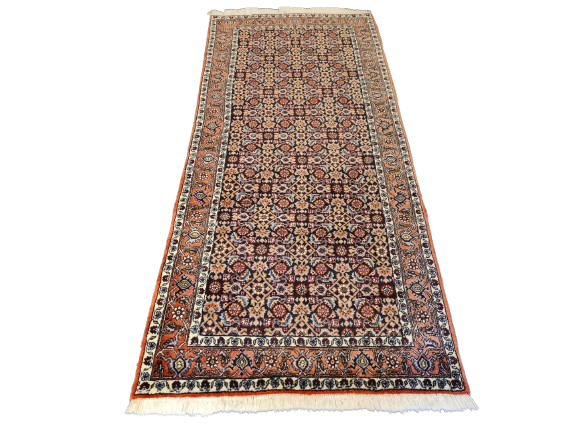 Perserteppich Orientteppich Handgeknüpfter Teppich Bidjar 193x84cm