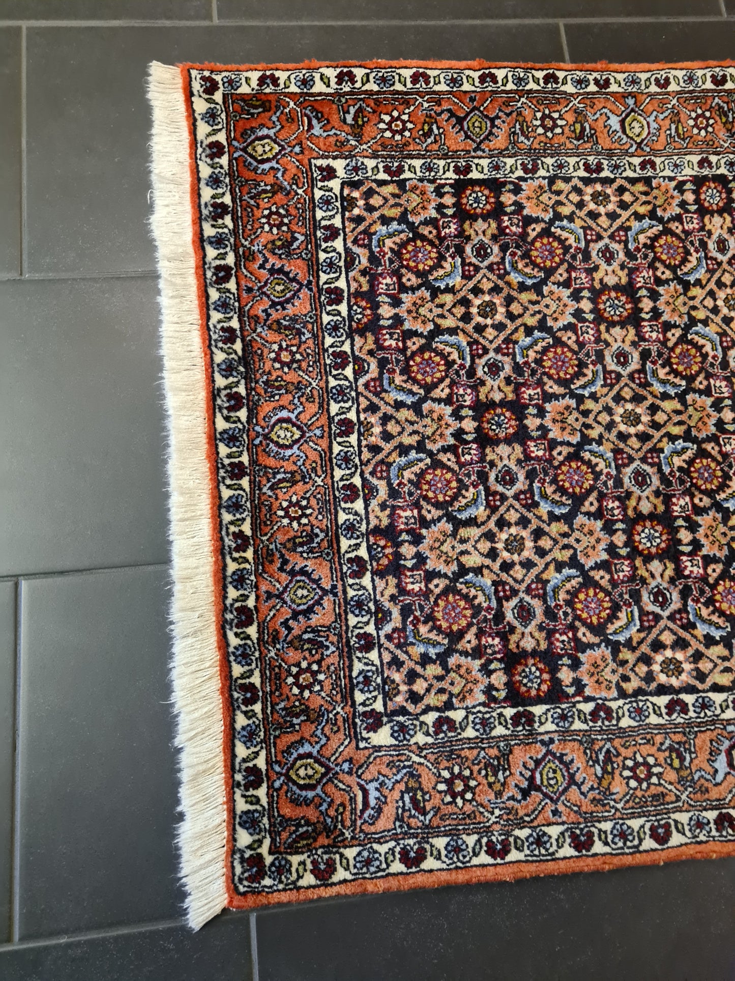 Perserteppich Orientteppich Handgeknüpfter Teppich Bidjar 193x84cm