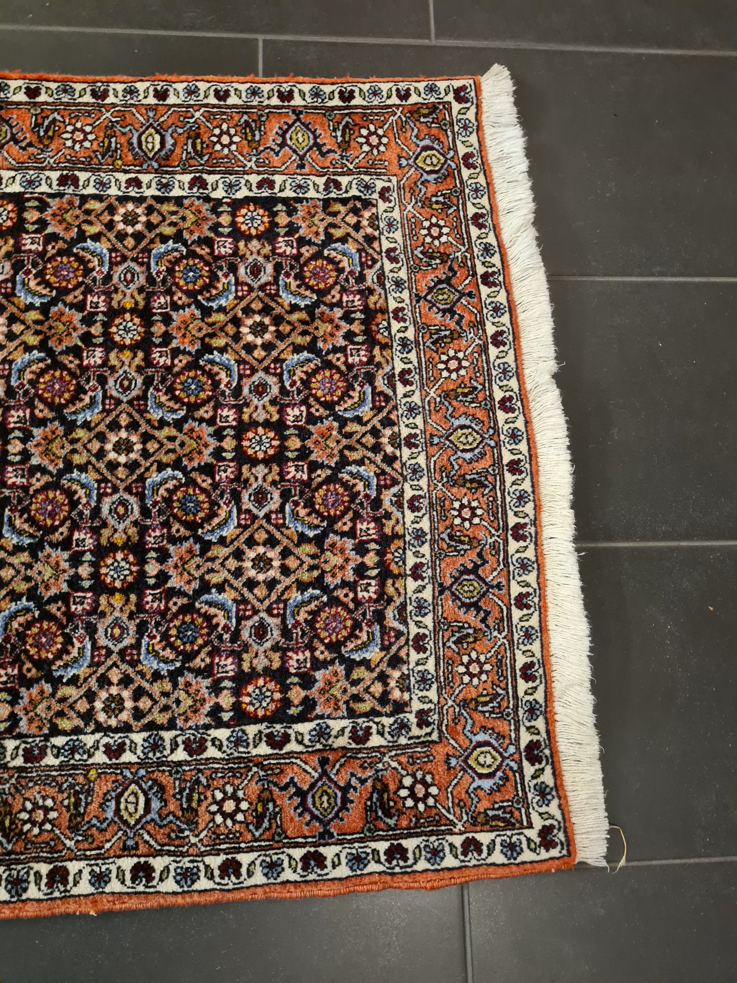 Perserteppich Orientteppich Handgeknüpfter Teppich Bidjar 193x84cm